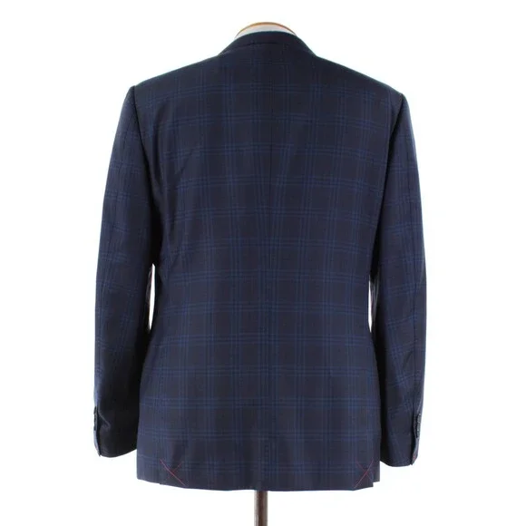 Cardinal of Canada NWT 100% Wool Sport Coat Size 42R US In Blues Plaid